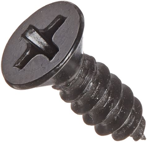 12 flat head sheet metal screw black oxide|flat head screws for sheet metal.